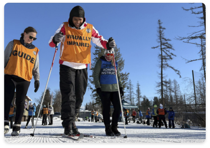Nordic Skiing Nordic Skiing with the School for the blind at Whitefish Lake Golf Course